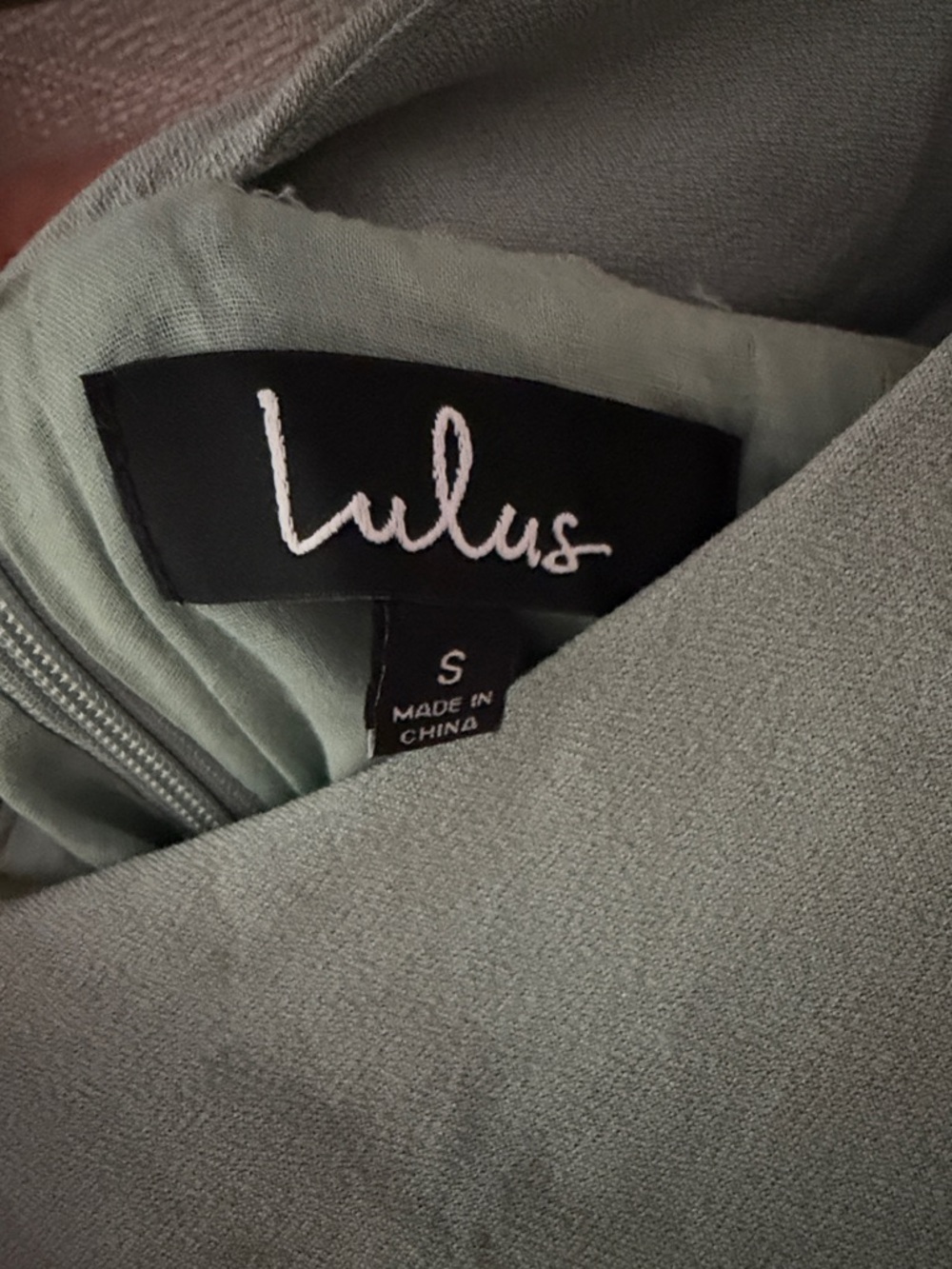 Lulu's One-Shoulder Ruffle Romper in Sage - Picture 3 of 4